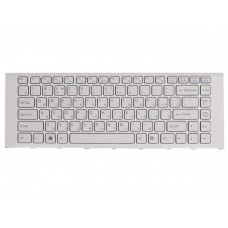 148792471 клавиатура для ноутбука Sony Vaio VPC-EA, VPCEA1S1R, VPCEA2M1R, VPCEA2S1R, VPCEA3S1R, VPCEA3M1R, VPCEA4M1R, PCG-61211V, белая с рамкой, гор. Enter