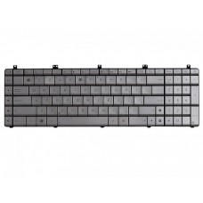 04GN5F1KRU00 клавиатура для ноутбука Asus N55, N55S, N55SF, N55SL, N75, N75S,N75SF, N75SL, X5QS, X5QSF, PRO7DS, PRO7DSF, PRO7DSL, X7DS, X7DSF, X7DSL, серебристая, высокие кнопки со скосом, гор. Enter