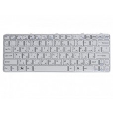 149036851 клавиатура для ноутбука Sony для Vaio SVE111, SVE1111M1R, белая с рамкой, гор. Enter