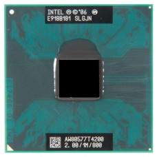 SLGJN процессор для ноутбука Intel Pentium Dual-Core Mobile T4200 Socket P 2.0 ГГц с разбора