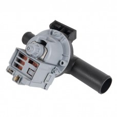 518007600 насос сливной (помпа) Askoll 40 Вт для стиральной машины Ariston, Ardo, Indesit, Hotpoint, 3 винта клеммы назад перпендикулярно с улиткой в сборе