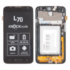 D320 дисплей в сборе с тачскрином для LG L70 D320, черный