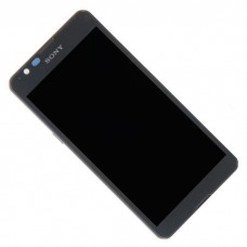 дисплей в сборе с тачскрином и передней панелью для Sony Xperia E4g (E2033) черный