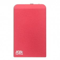 SUB2O1 контейнер для HDD 2.5"  SATA Age Star, USB 2.0, красный