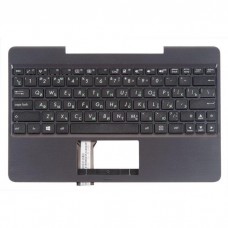 90NB06V1-R31RU0 клавиатура для ноутбука Asus T100TAL-1K с топкейсом, темно стальная панель, черные кнопки