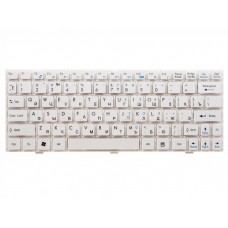 S1N-1ERU3C1-SA0 Клавиатура для MSI Wind L1350D, U135, U160, U135DX, U160DX, U180, L1350, L1600, MS-N014, MS-N051, MS-N081, MS-N082, белая с рамкой, гор. Enter