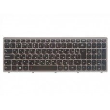 25211091 клавиатура для ноутбука Lenovo IdeaPad Flex 15, G500S, G505, G505A, G505G, G505S, S500, S510, S510p, Z510, черные кнопки, серая рамка, подсветка, верт. Enter